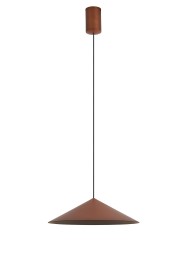 M9456  Cono 30cm Single Pendant, 10W LED, 3000K, Triac Dimmable, Copper